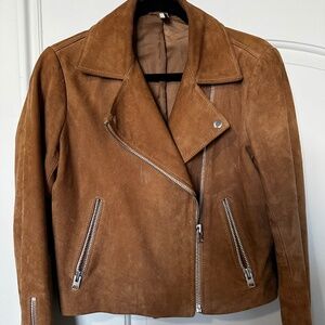 Topshop Cropped Suede Jacket